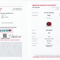 4.99 Ct. Pinkish Red Ruby from Mozambique Scan Report