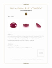 5.09 Ct. Pinkish Red Ruby from Mozambique Appraisal