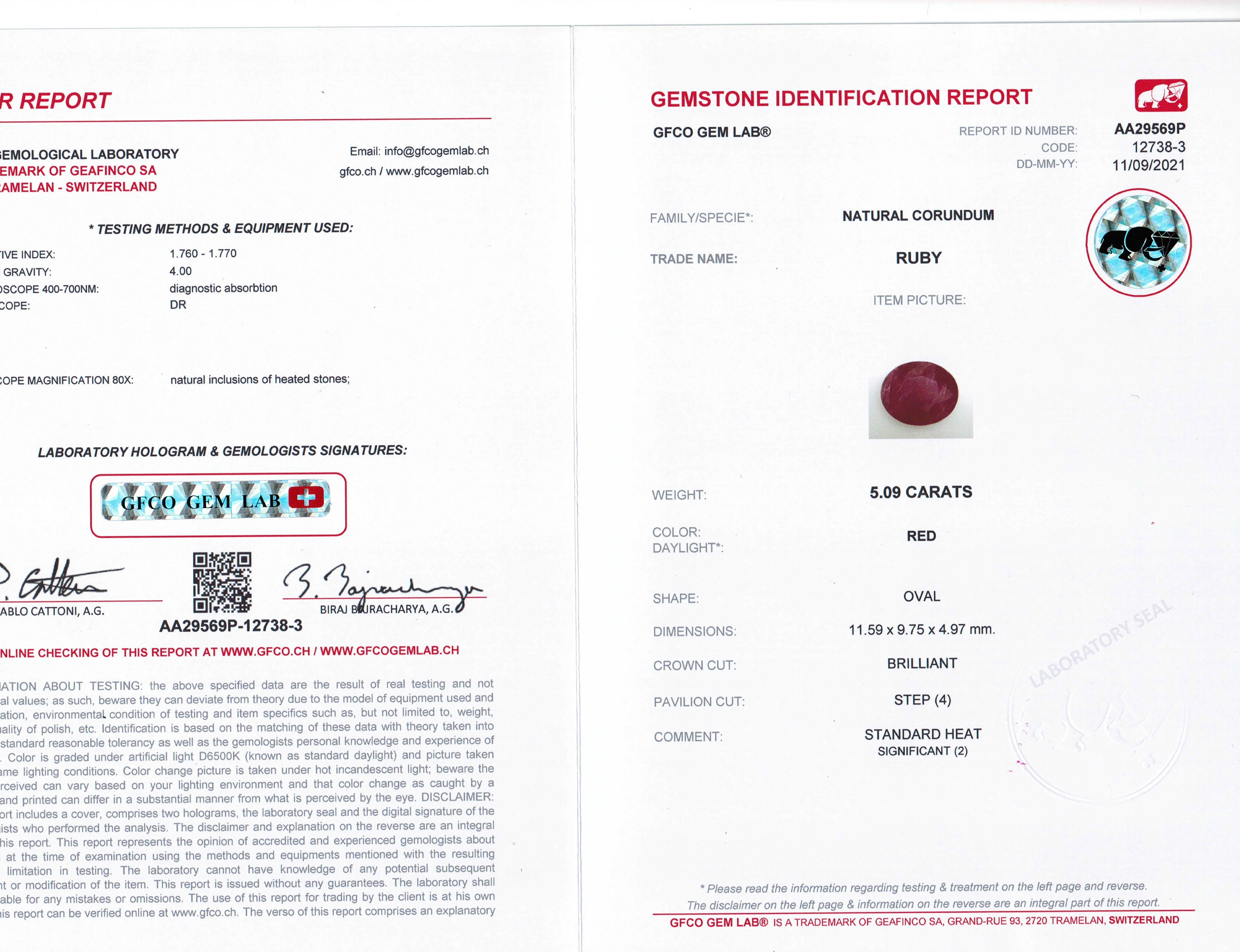 5.09 Ct. Ruby from Mozambique