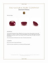 5.44 Ct. Pinkish Red Ruby from Mozambique Appraisal