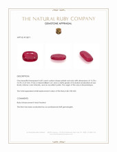 6.82 Ct. Pinkish Red Ruby from Mozambique Appraisal