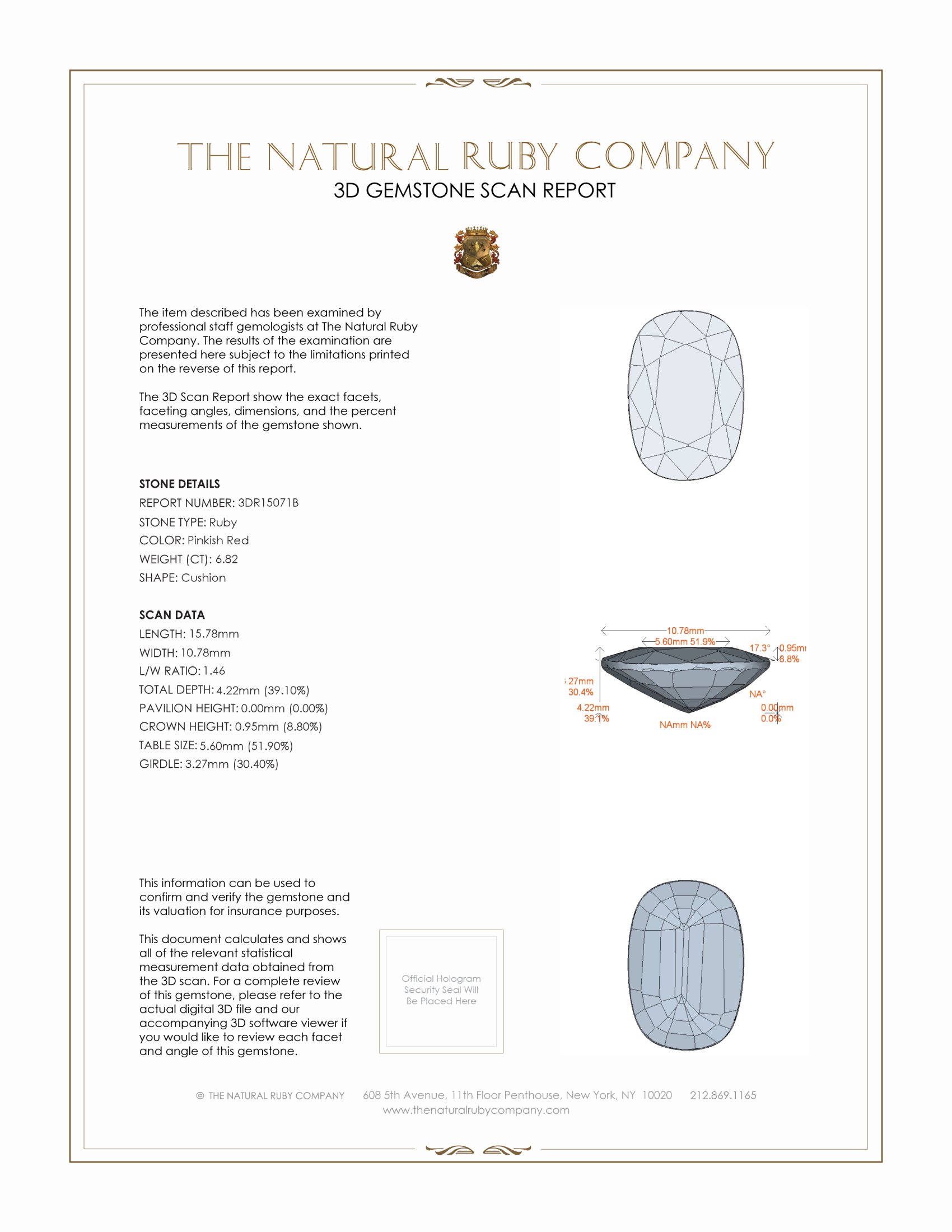 6.82 Ct. Ruby from Mozambique