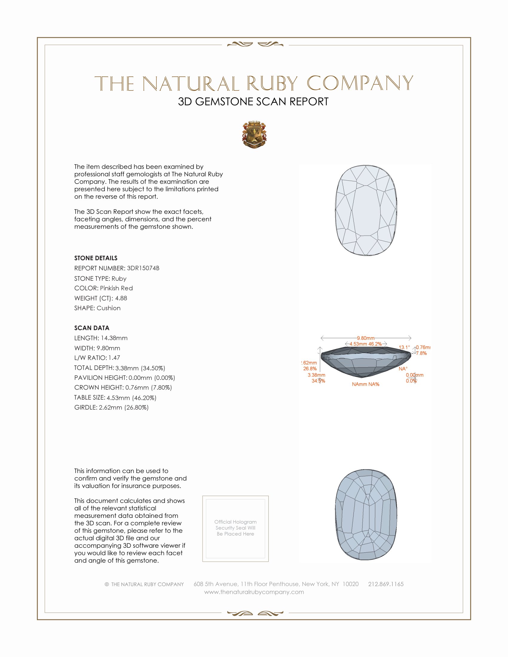 4.88 Ct. Ruby from Mozambique