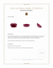 5.10 Ct. Pinkish Red Ruby from Mozambique Appraisal