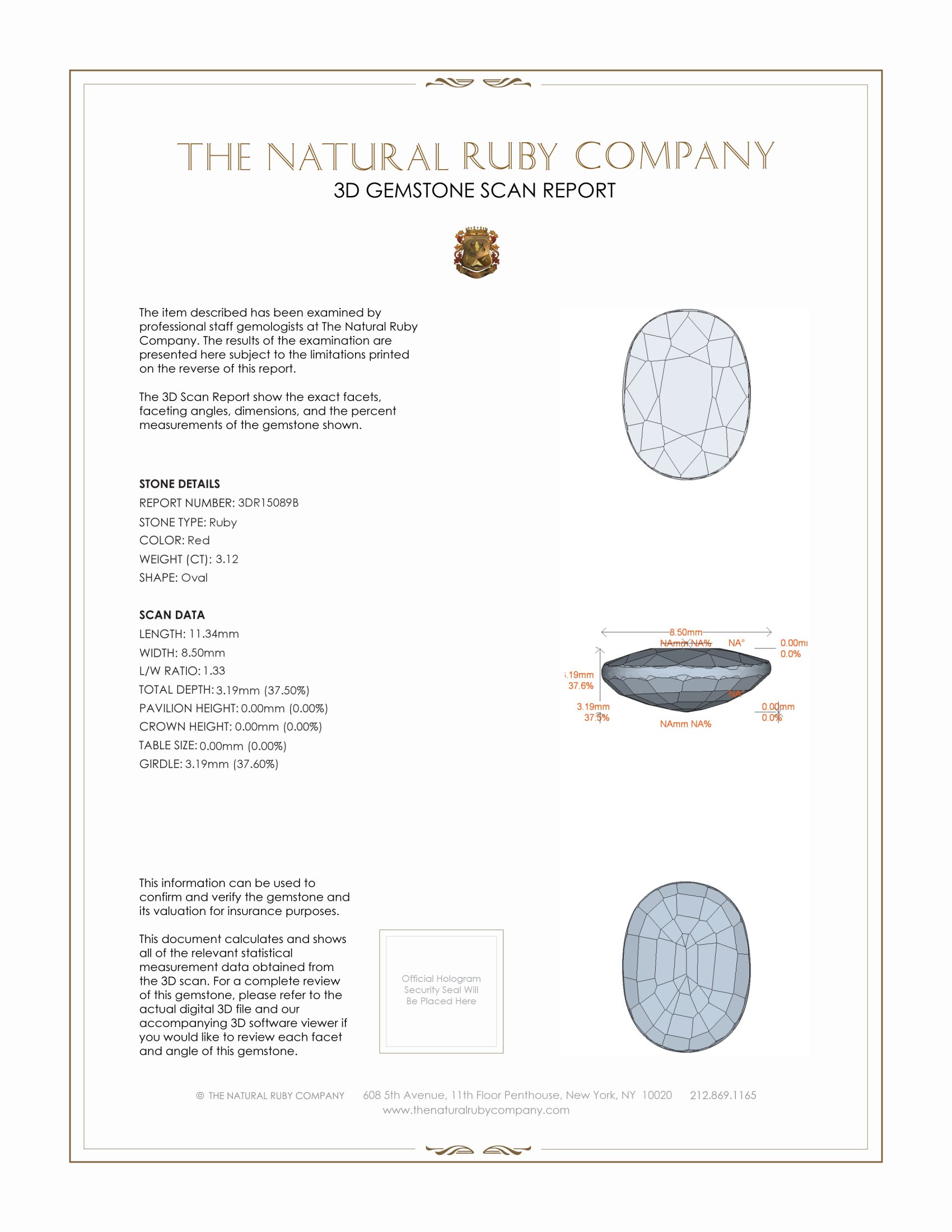 3.12 Ct. Ruby from Mozambique