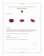 3.33 Ct. Pinkish Red Ruby from Mozambique Appraisal