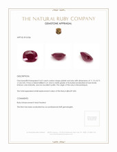 4.62 Ct. Ruby from Mozambique Appraisal
