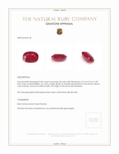 5.86 Ct. Ruby from Mozambique Appraisal