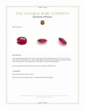 4.05 Ct. Ruby from Mozambique Appraisal