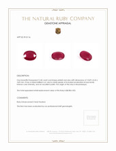 3.40 Ct. Pinkish Red Ruby from Mozambique Appraisal