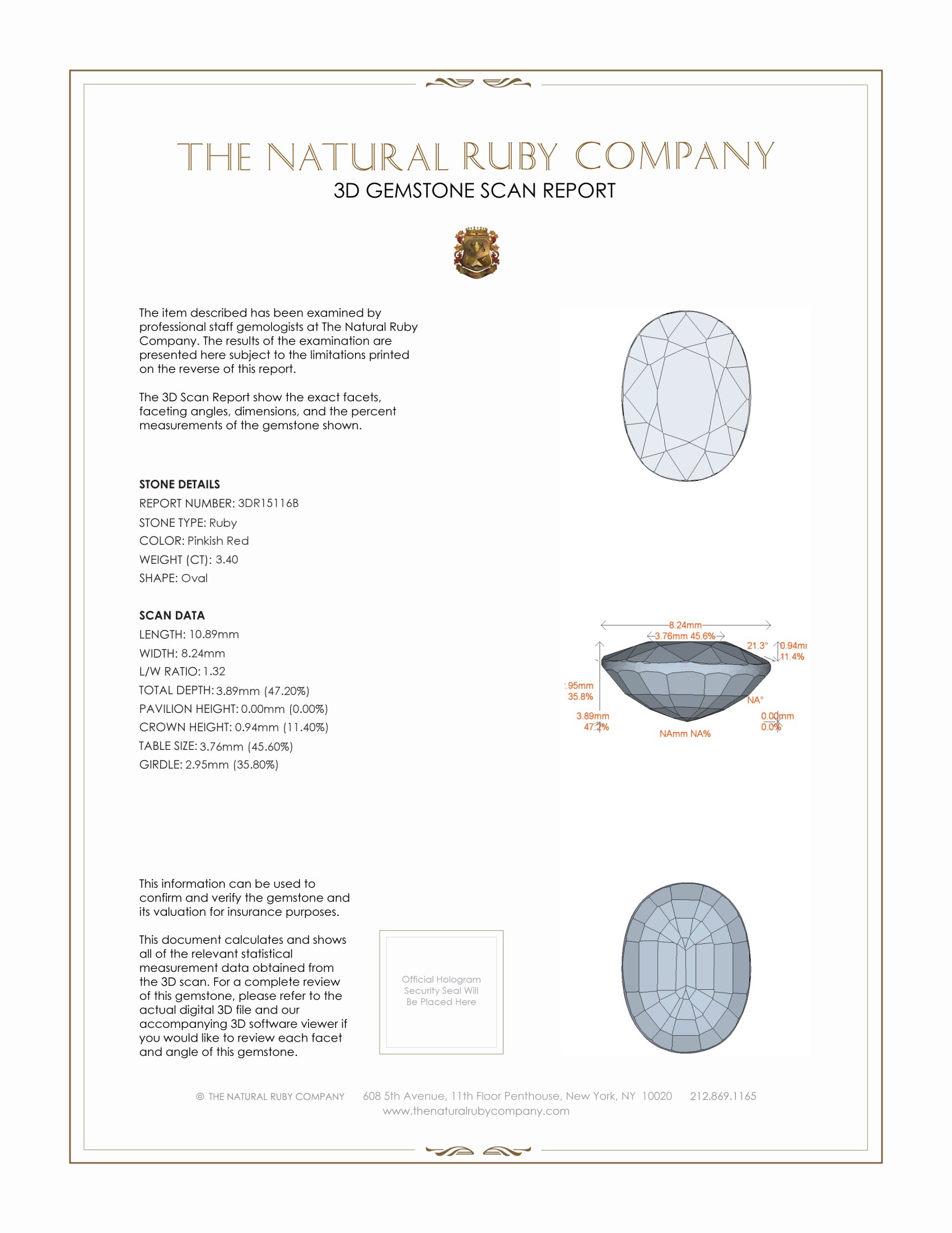 3.40 Ct. Ruby from Mozambique