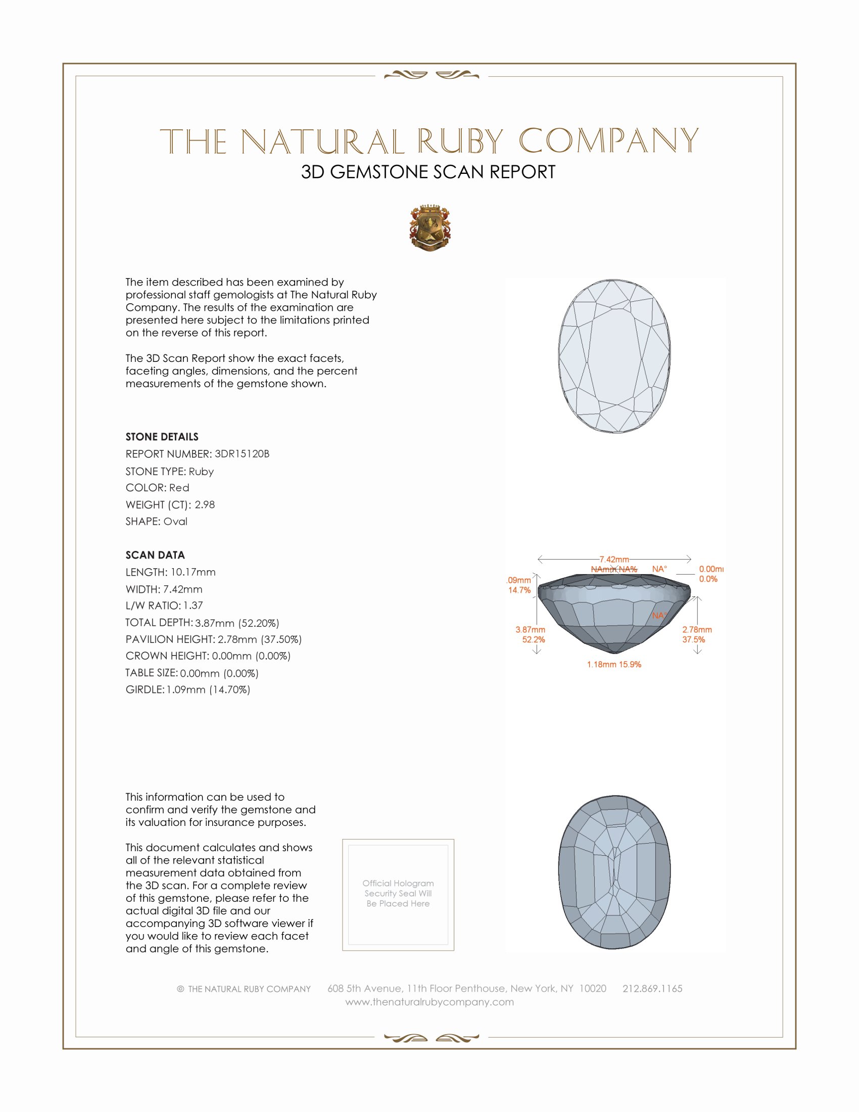 2.98 Ct. Ruby from Mozambique