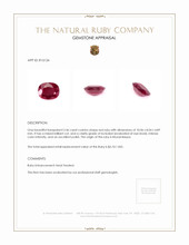 3.46 Ct. Ruby from Mozambique Appraisal