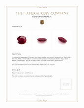 3.34 Ct. Purplish Red Ruby from Mozambique Appraisal