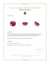 3.80 Ct. Pinkish Red Ruby from Mozambique Appraisal