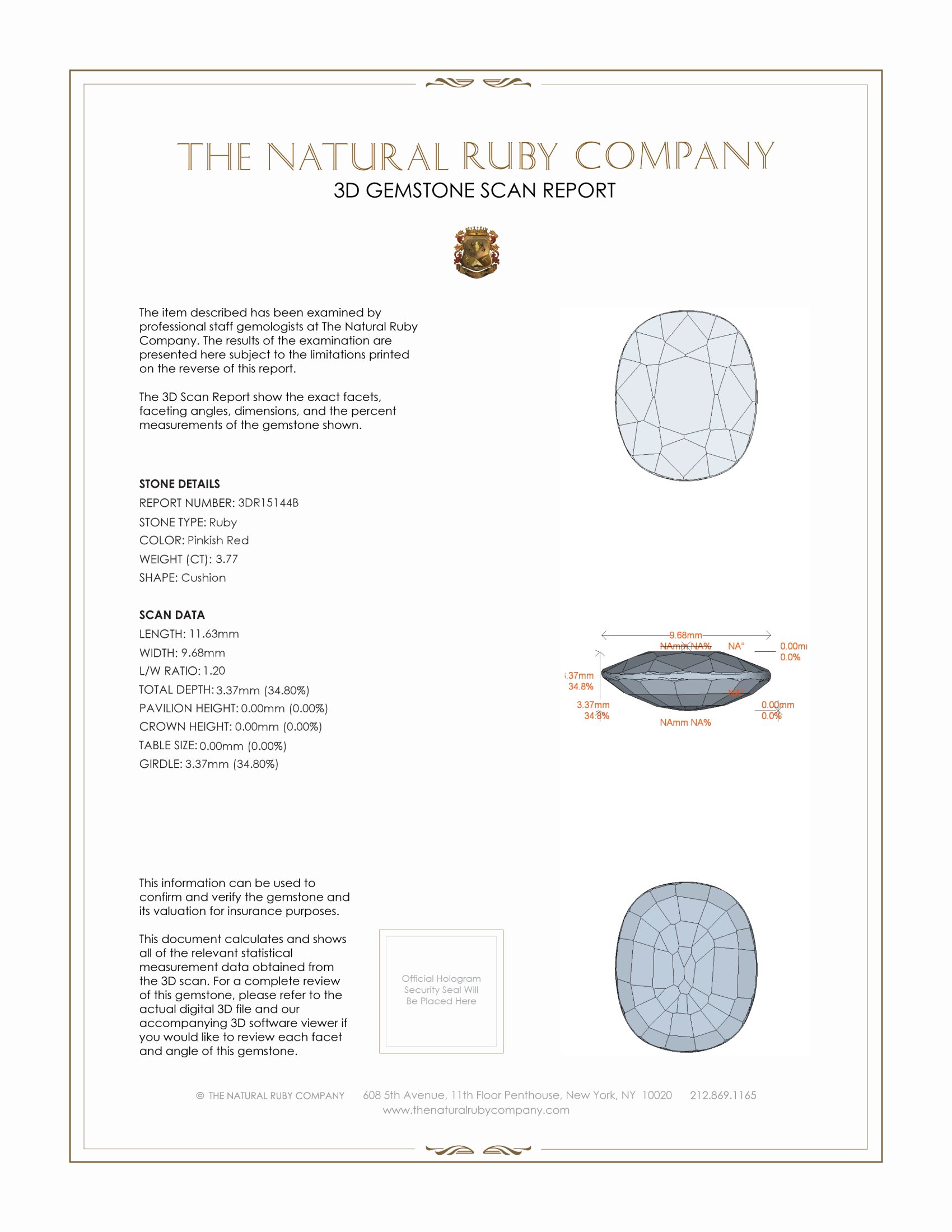 3.77 Ct. Ruby from Mozambique