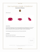 5.81 Ct. Pinkish Red Ruby from Mozambique Appraisal