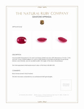 3.18 Ct. Pinkish Red Ruby from Mozambique Appraisal