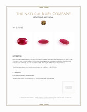 3.13 Ct. Pinkish Red Ruby from Mozambique Appraisal