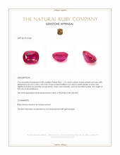 1.14 Ct. Pinkish Red Ruby from Mozambique Appraisal