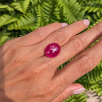 12.30 Ct. Cabochon Ruby from Burma (Myanmar) Life Style
