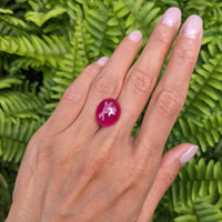 12.30 Ct. Cabochon Ruby from Burma (Myanmar) Life Style