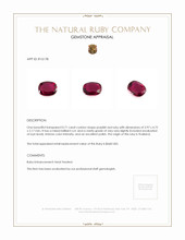 0.71 Ct. Ruby from Thailand Appraisal