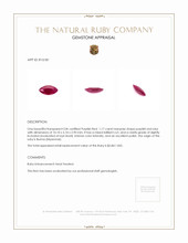 1.17 Ct. Purplish Red Ruby from Burma (Myanmar) Appraisal
