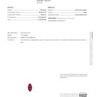 1.17 Ct. Purplish Red Ruby from Burma (Myanmar) Scan Report