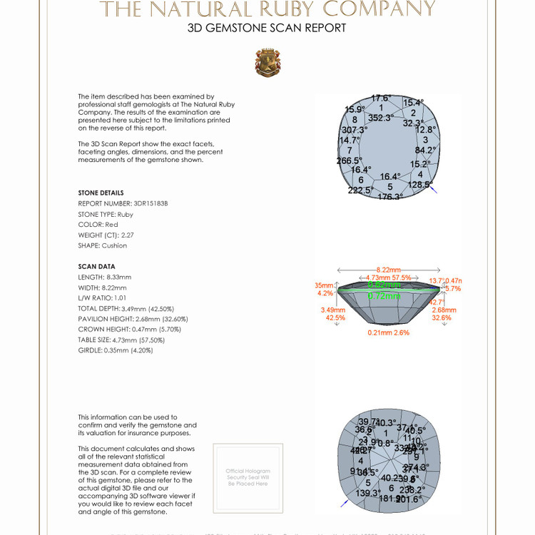 2.27 Ct. Ruby from Mozambique