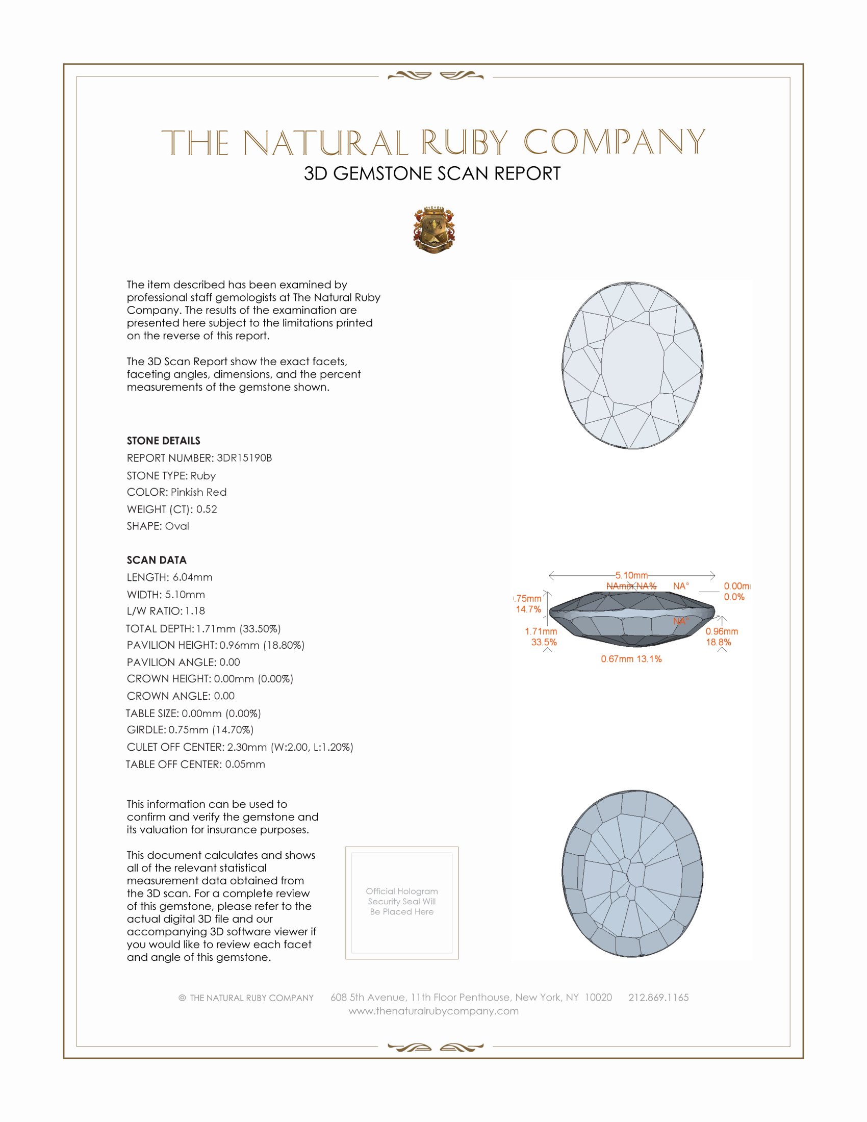0.52 Ct. Ruby from Burma (Myanmar)