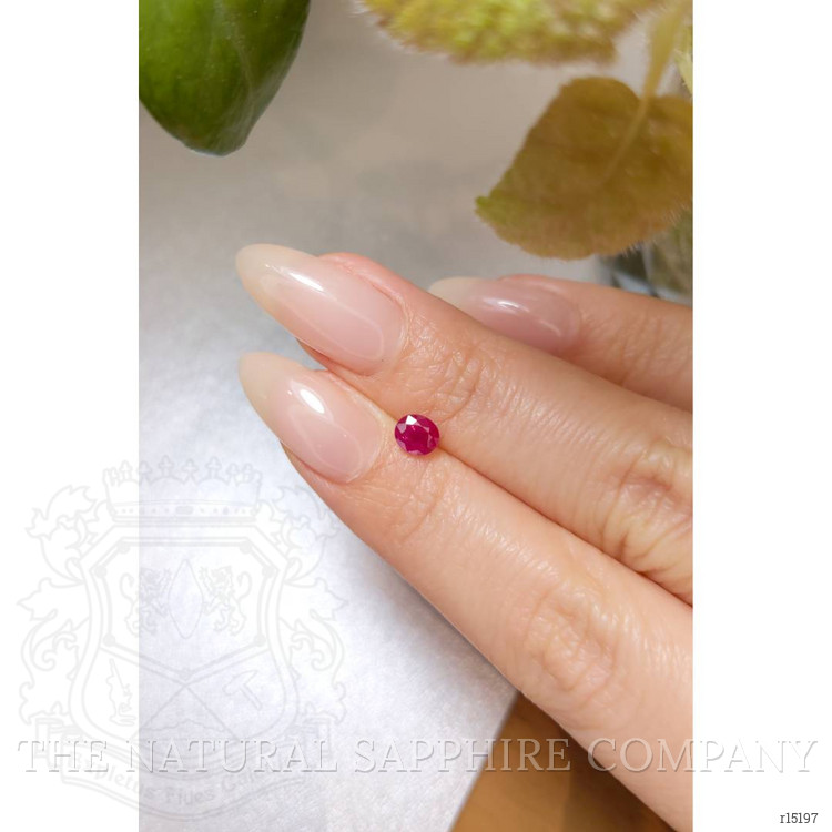 0.69 Ct. Pinkish Red Ruby from Burma (Myanmar)