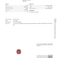 2.41 Ct. Ruby from Burma (Myanmar) Scan Report