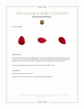 3.34 Ct. Ruby from Thailand Appraisal