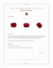 1.87 Ct. Ruby from Mozambique Appraisal