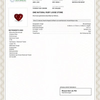 0.87 Ct. Ruby from Mozambique Scan Report