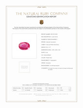 0.77 Ct. Pinkish Red Ruby from Tanzania Scan Report