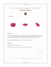 0.64 Ct. Purplish Red Ruby from Tanzania Appraisal