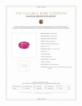 0.61 Ct. Purplish Red Ruby from Tanzania Scan Report