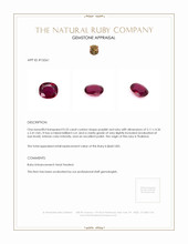 0.55 Ct. Purplish Red Ruby from Thailand Appraisal