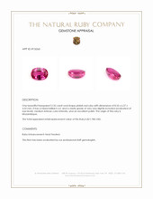 2.35 Ct. Pinkish Red Ruby from Mozambique Appraisal