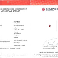 1.67 Ct. Ruby from Mozambique Scan Report