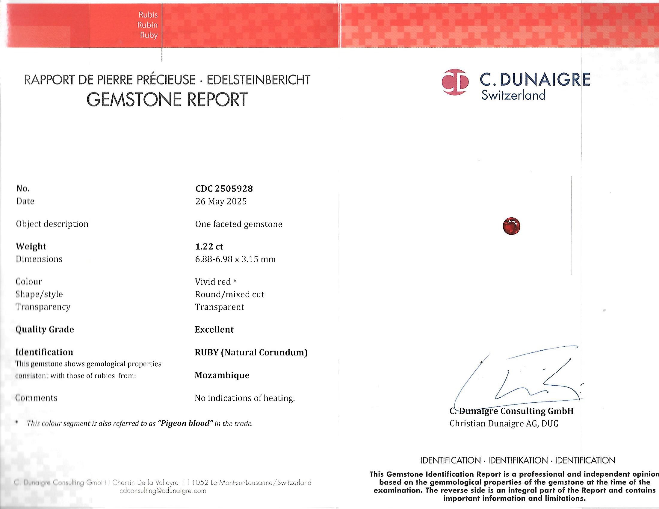 1.22 Ct. Ruby from Mozambique