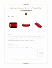 1.42 Ct. Ruby from Mozambique Appraisal