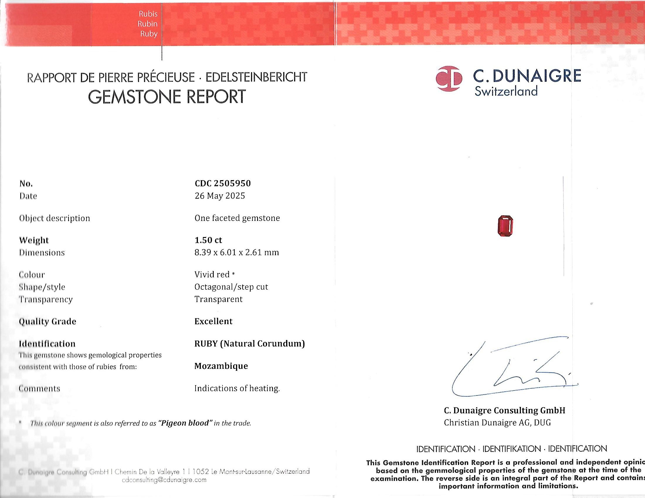 1.50 Ct. Ruby from Mozambique