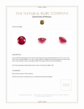 0.55 Ct. Ruby from Mozambique Appraisal