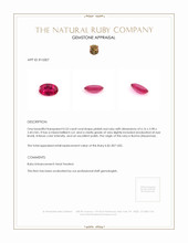 0.53 Ct. Pinkish Red Ruby from Burma (Myanmar) Appraisal