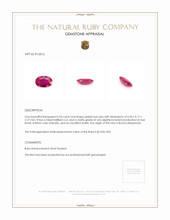 0.54 Ct. Pinkish Red Ruby from Burma (Myanmar) Appraisal