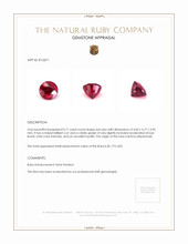 0.71 Ct. Ruby from Burma (Myanmar) Appraisal