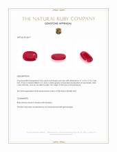 5.06 Ct. Ruby from Mozambique Appraisal